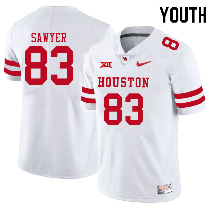 Youth #83 Peyton Sawyer Houston Cougars College Big 12 Conference Football Jerseys Sale-White